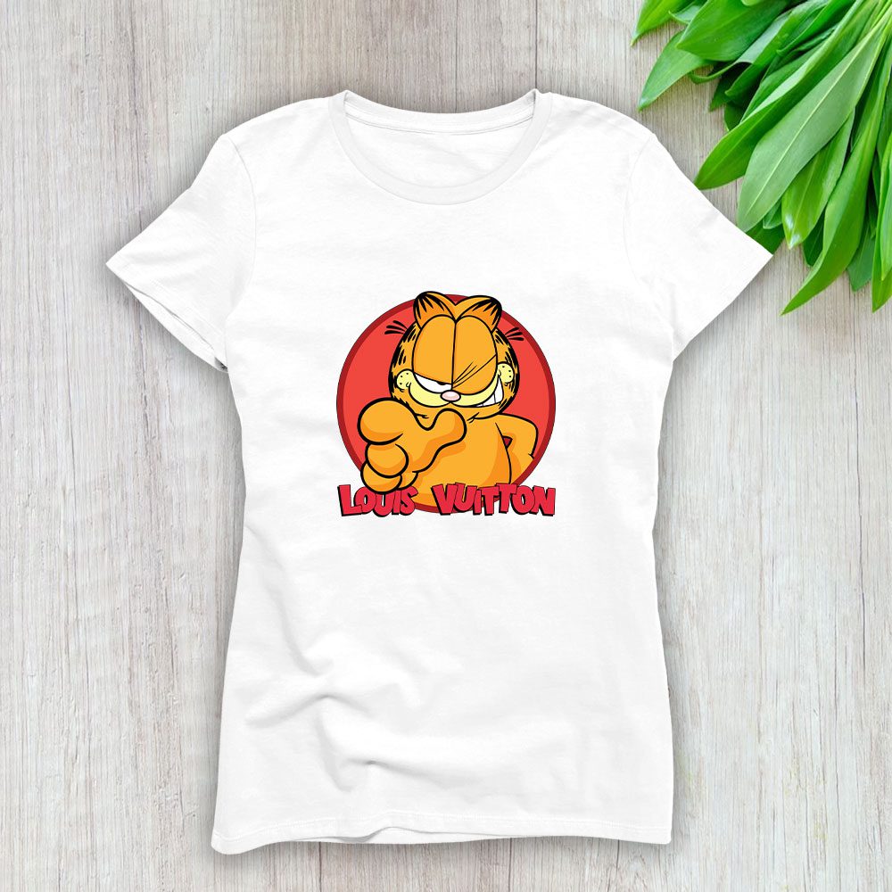 Louis Vuitton Logo Luxury Garfield Lady T-Shirt Luxury Tee For Women LDS1637