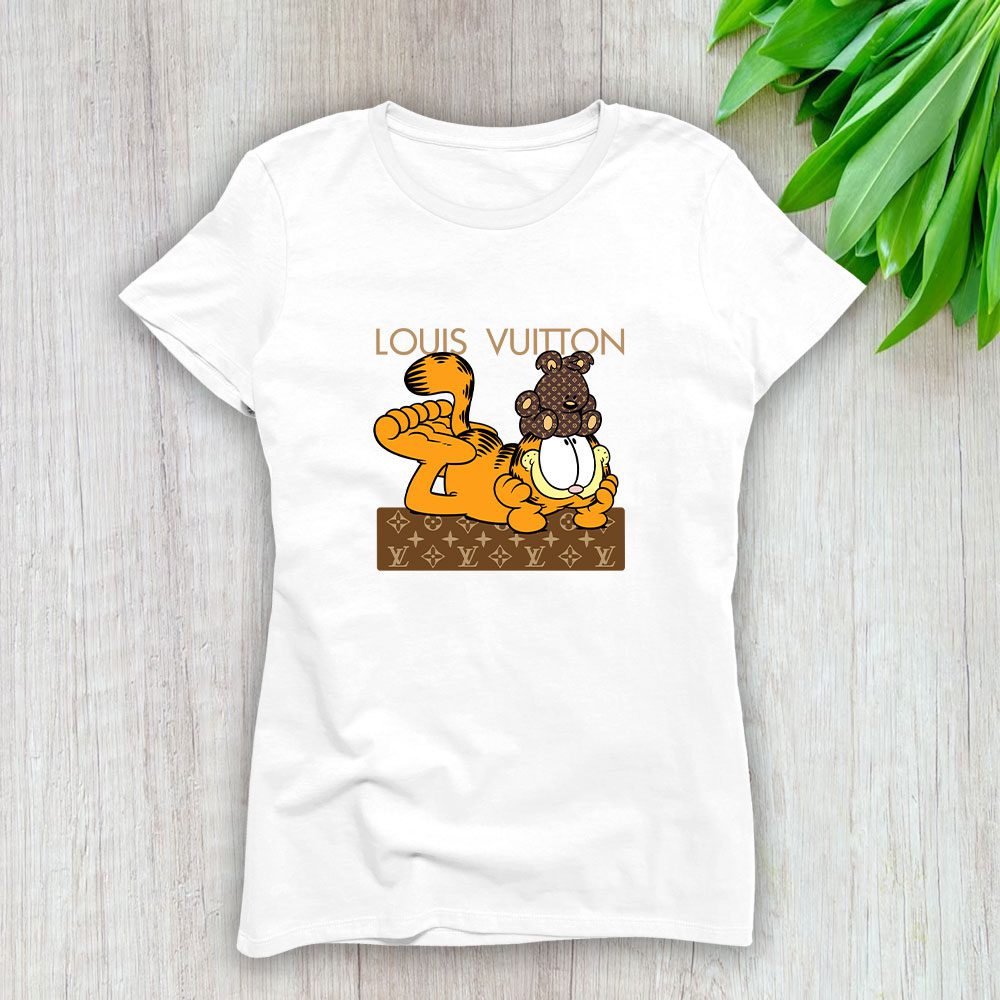 Louis Vuitton Logo Luxury Garfield Lady T-Shirt Luxury Tee For Women LDS1652