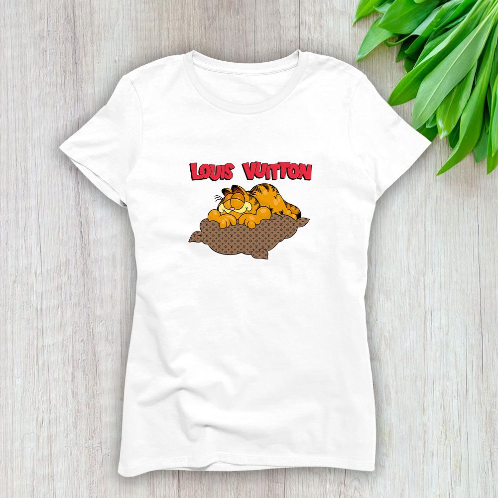 Louis Vuitton Logo Luxury Garfield Lady T-Shirt Luxury Tee For Women LDS1639