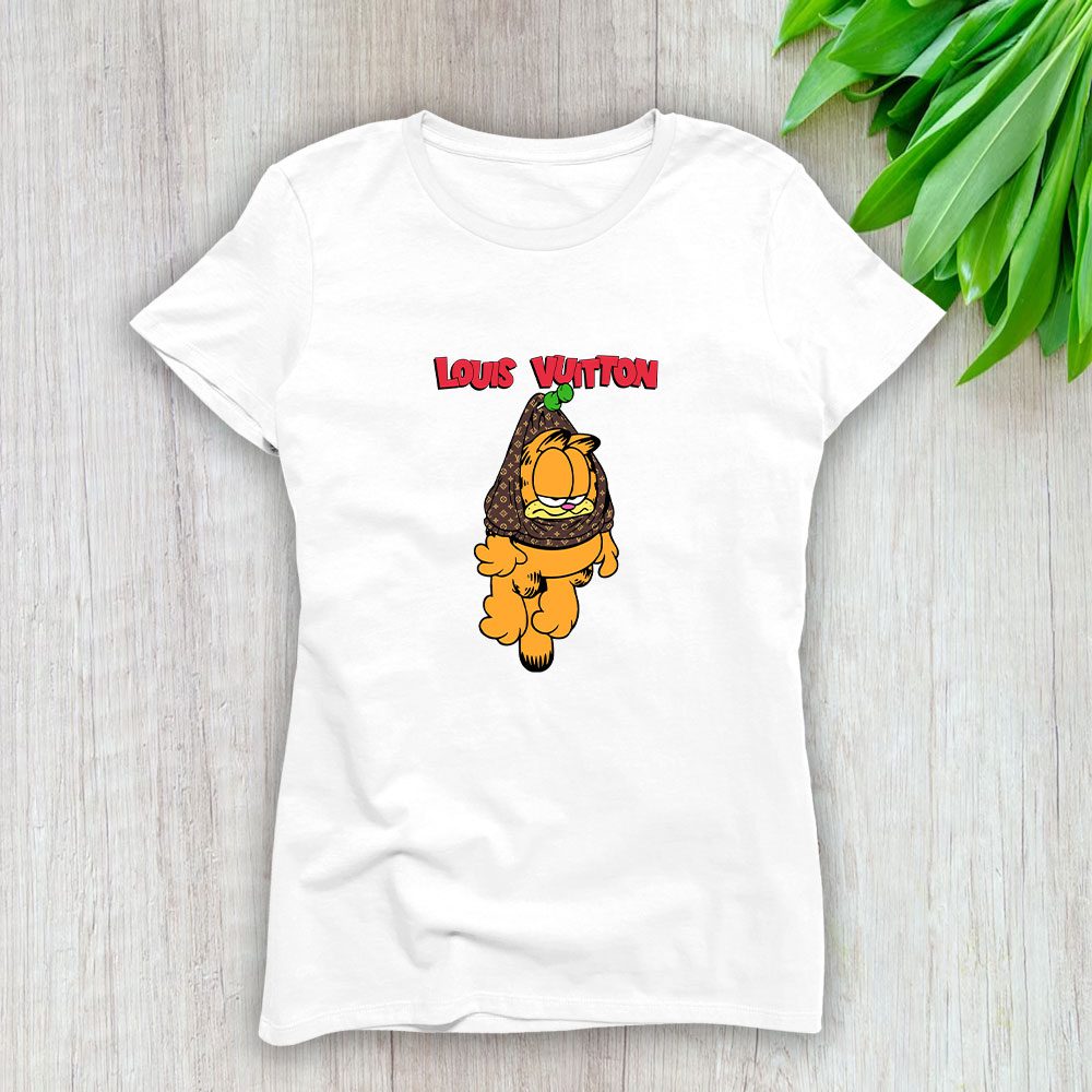Louis Vuitton Logo Luxury Garfield Lady T-Shirt Luxury Tee For Women LDS1635