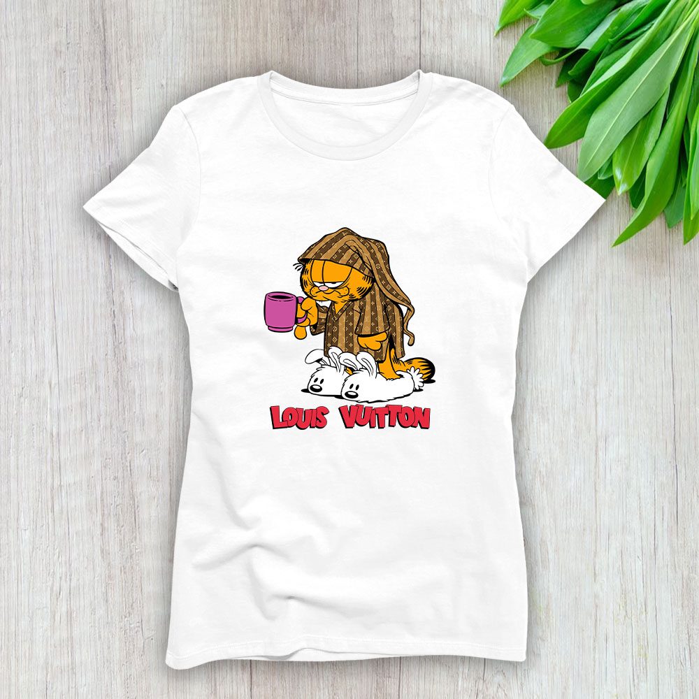 Louis Vuitton Logo Luxury Garfield Lady T-Shirt Luxury Tee For Women LDS1642