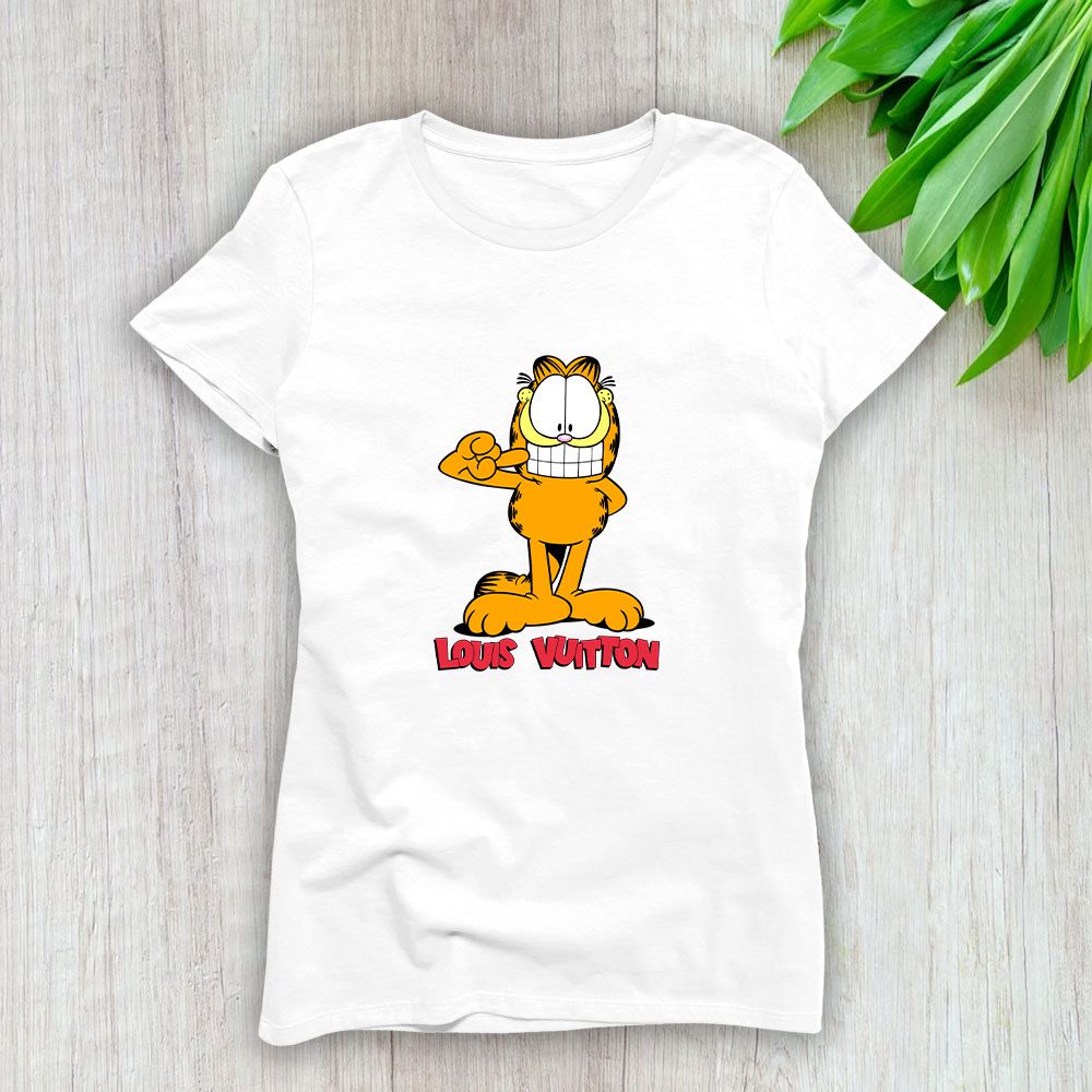 Louis Vuitton Logo Luxury Garfield Lady T-Shirt Luxury Tee For Women LDS1633