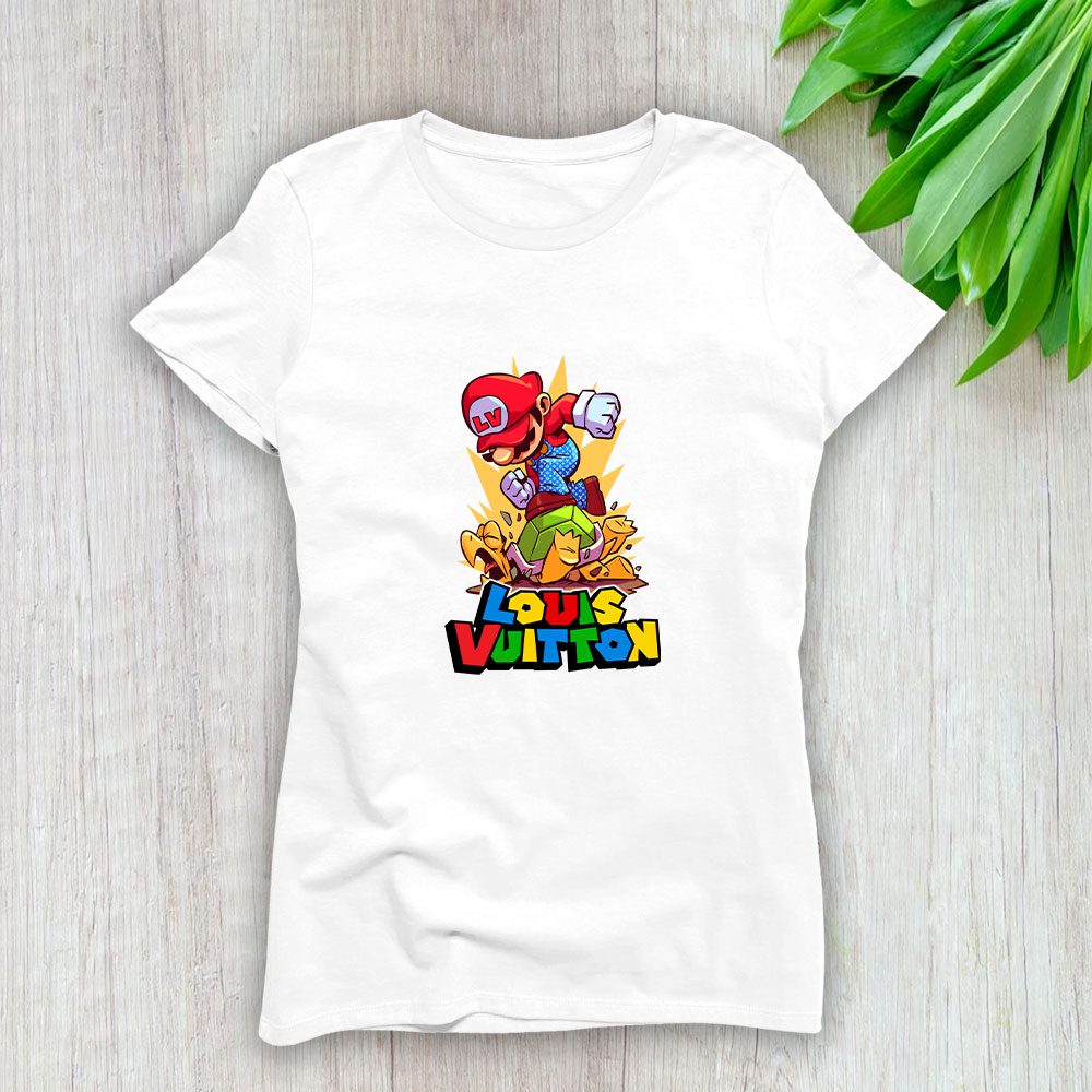 Louis Vuitton Logo Luxury Supper Mario Lady T-Shirt Luxury Tee For Women LDS1622