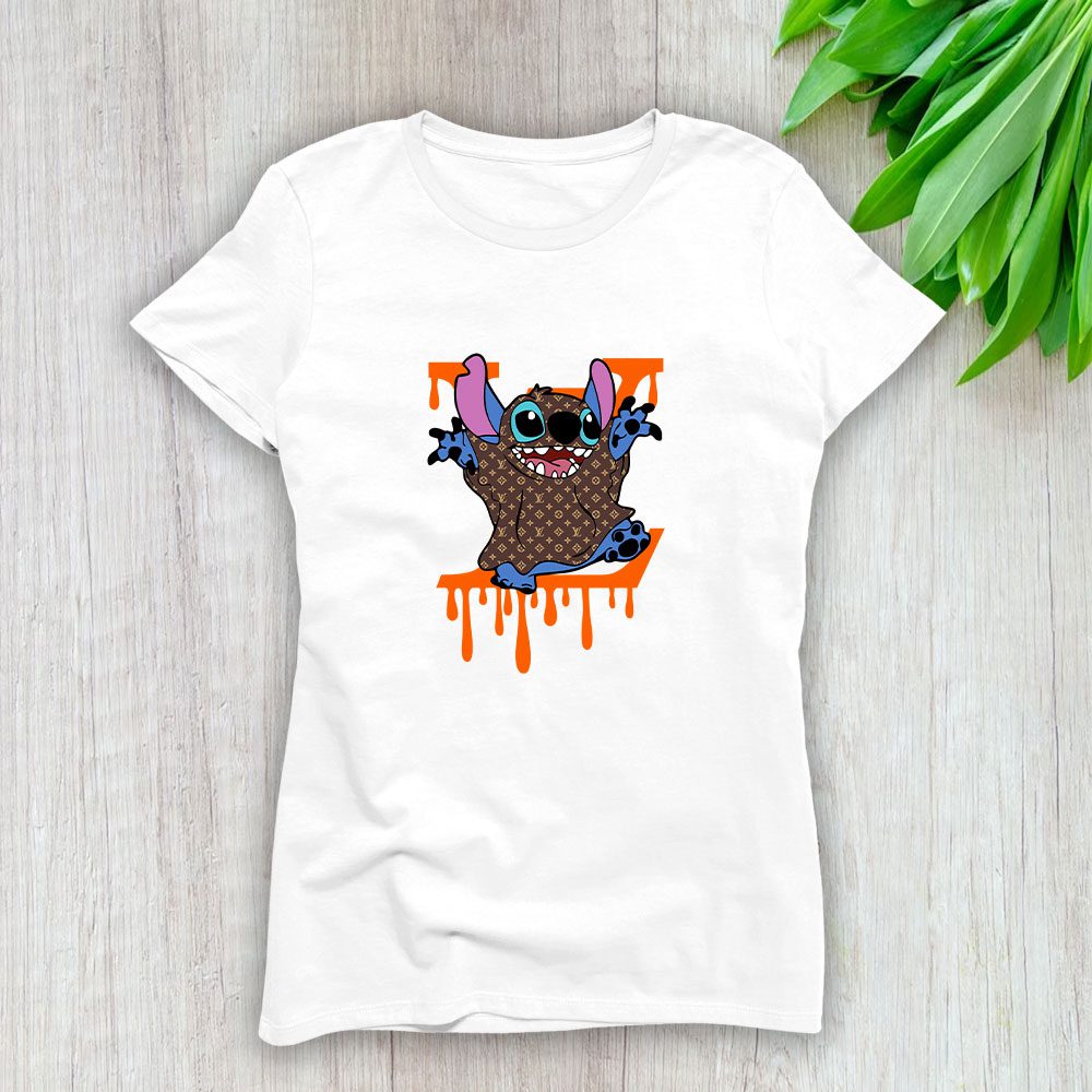 Louis Vuitton Logo Luxury Stitch Lady T-Shirt Luxury Tee For Women LDS1615