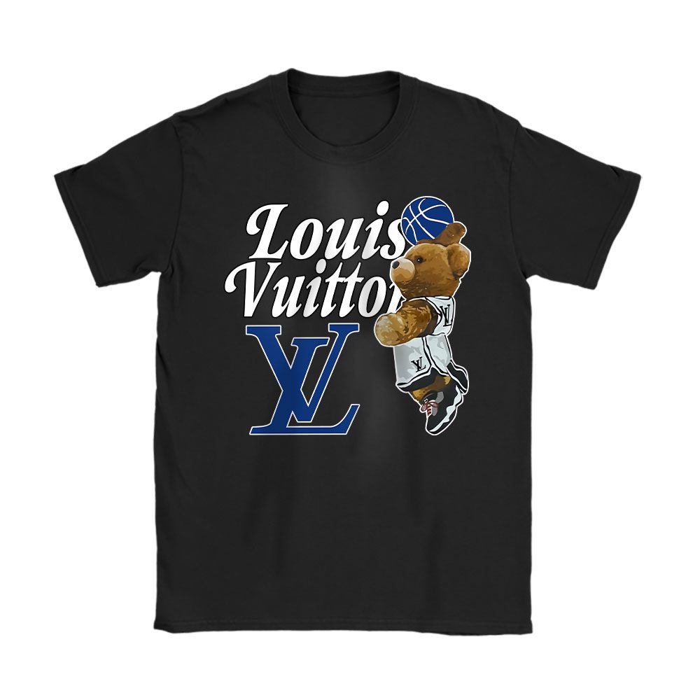 Basketball Teddy Bear NBA Louis Vuitton Unisex T-Shirt Cotton Tee BN23295