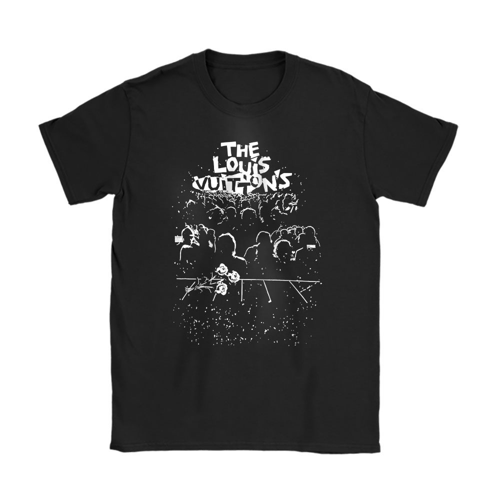 Lv Concert Print Black Louis Vuitton Unisex T-Shirt Cotton Tee BN17752