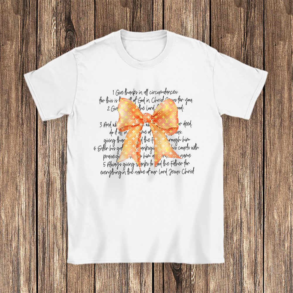 Thanksgiving Coquette Bow Fall Vibes Louis Vuitton Unisex T-Shirt Cotton Tee BN17758