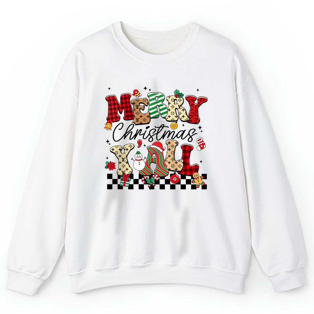 Retro Merry Christmas Louis Vuitton Unisex Sweatshirt BTN19691