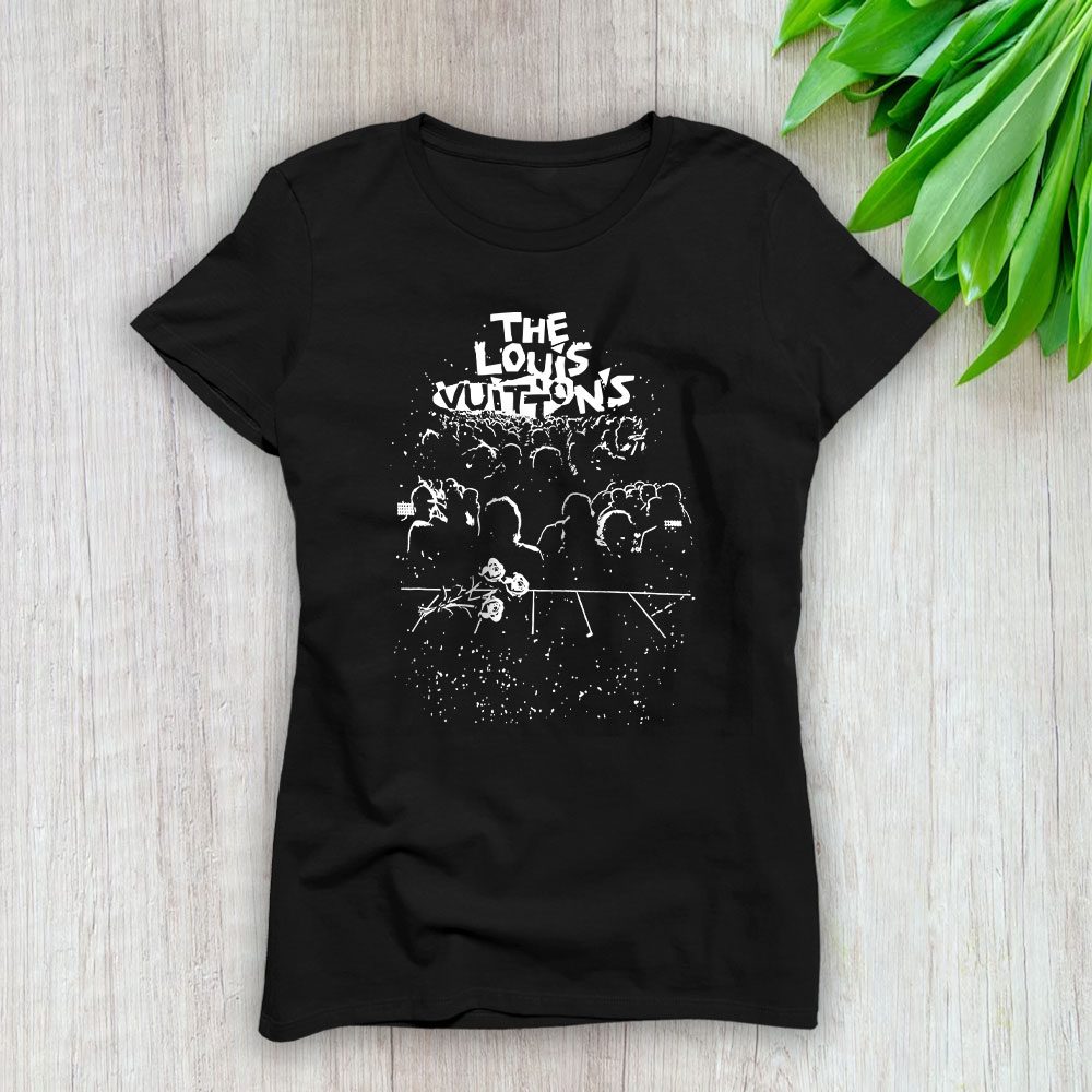 Lv Concert Print Black Louis Vuitton Lady T-Shirt Women BTN17752