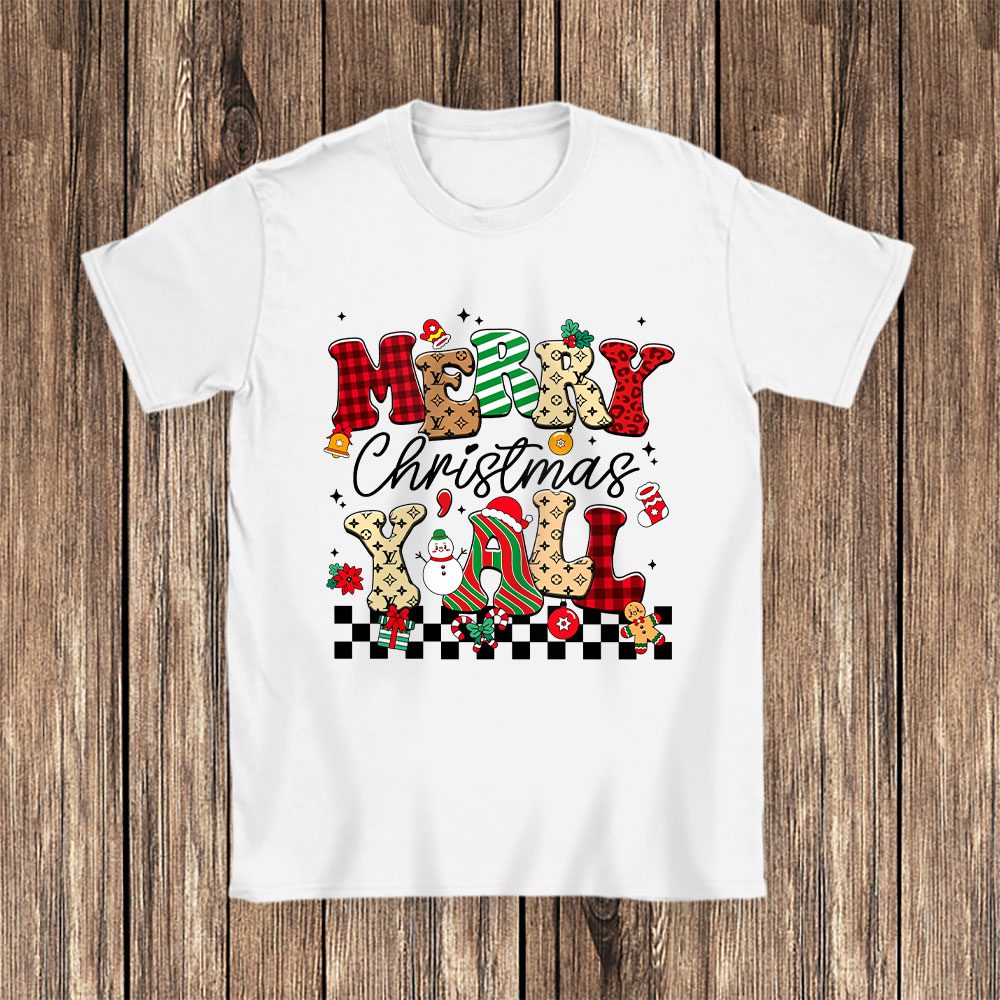 Retro Merry Christmas Louis Vuitton Unisex T-Shirt Cotton Tee BN19691