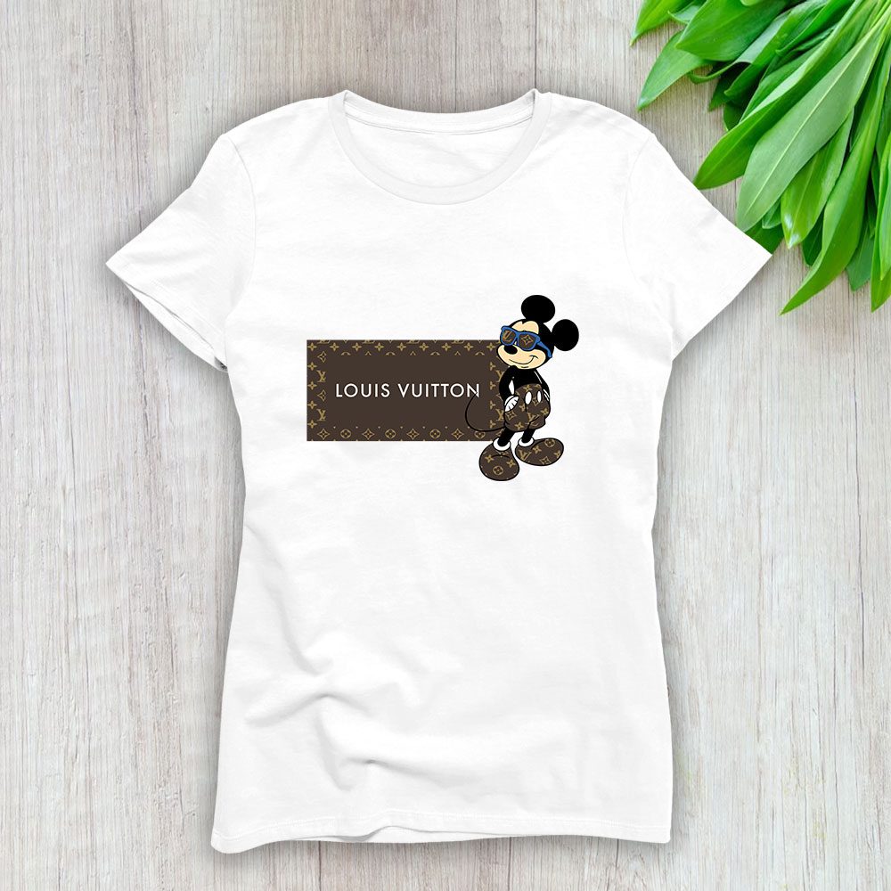 Disney Mickey Louis Vuitton Lady T-Shirt Women BTN14603