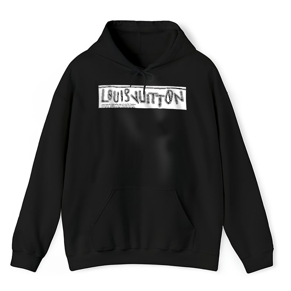 Printed Cotton Louis Vuitton Unisex Hoodie TAH17058
