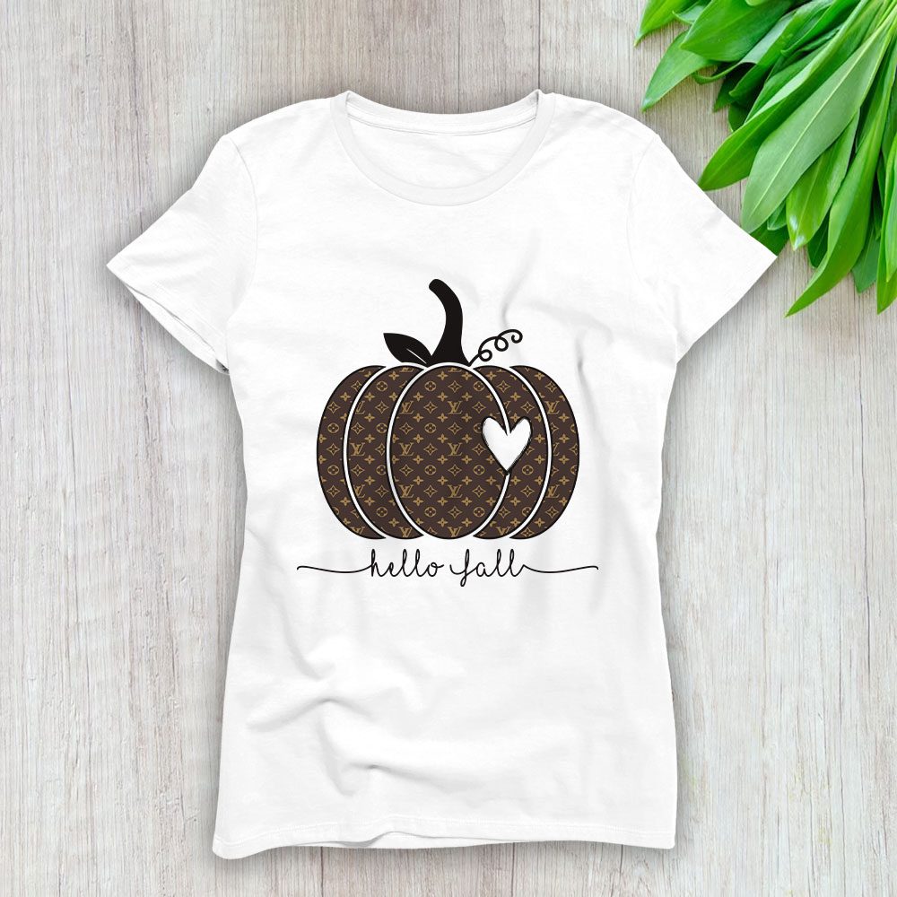Pumpkin Hello Fall Louis Vuitton Lady T-Shirt Women BTN15095
