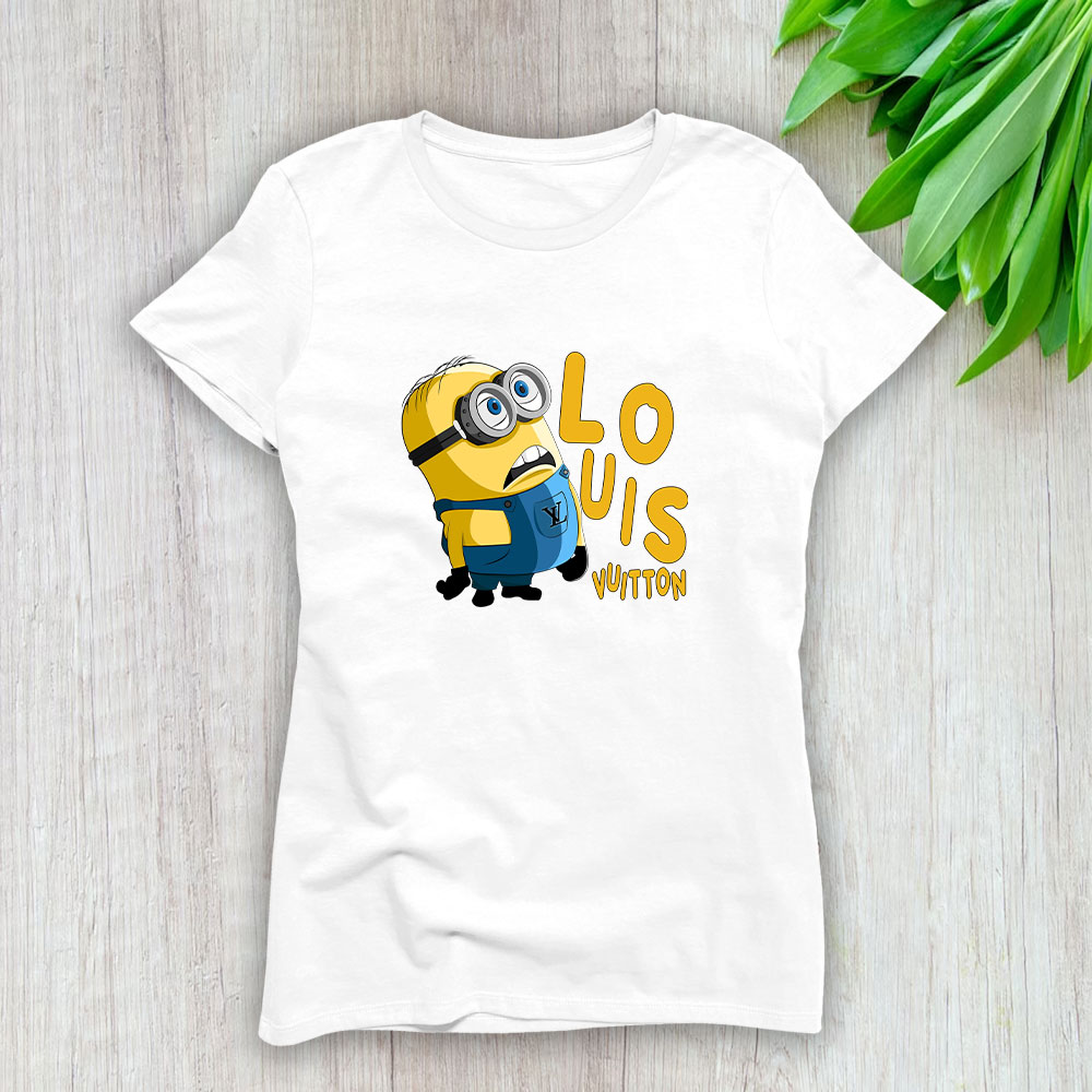 Minions Despicable Me Louis Vuitton Brand Lady T-Shirt Cotton Tee TLT6357