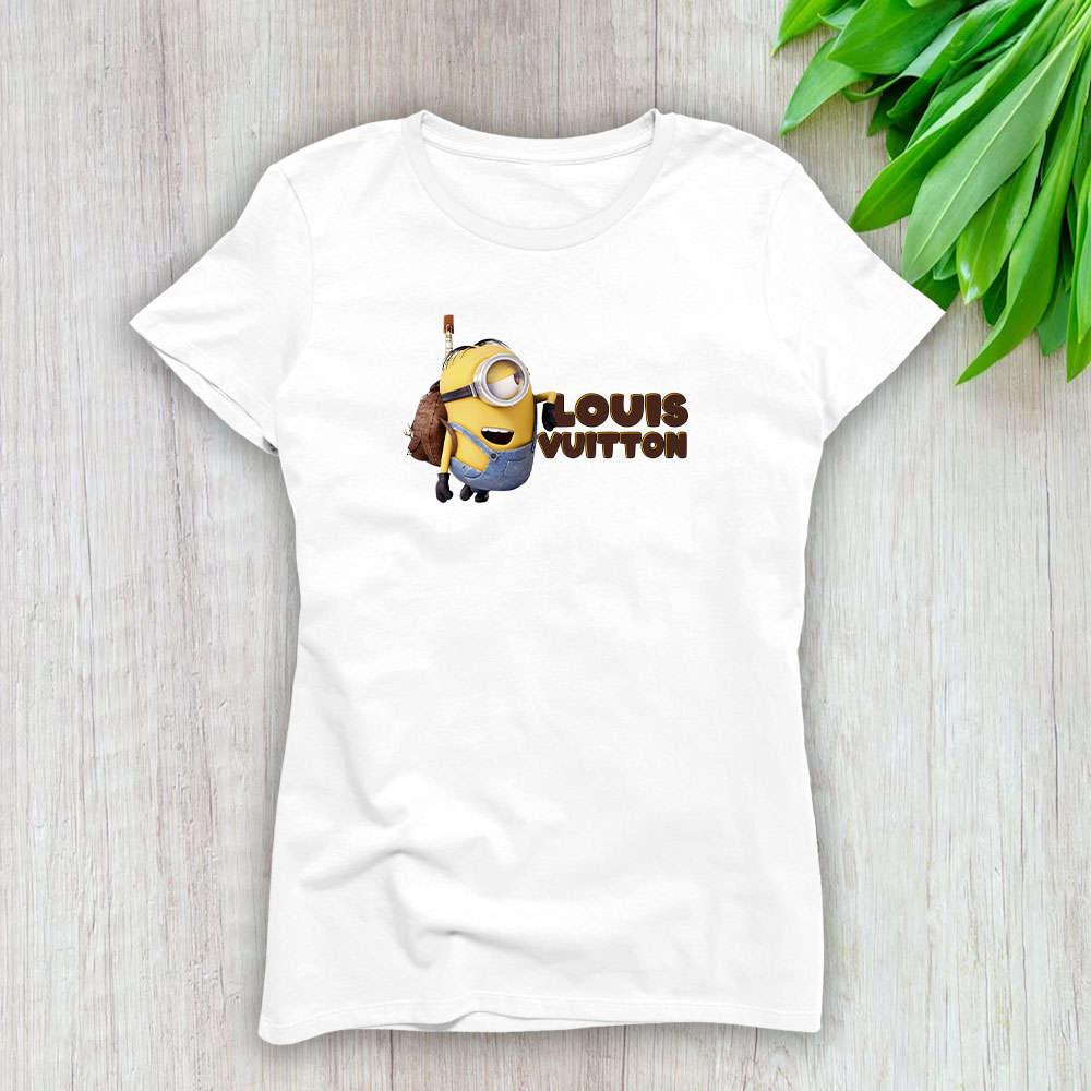 Minions Despicable Me Louis Vuitton Brand Lady T-Shirt Cotton Tee TLT6360