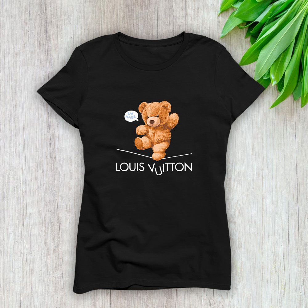 Louis Vuitton Teddy Bear Lady T-Shirt Luxury Tee For Women LDS1636