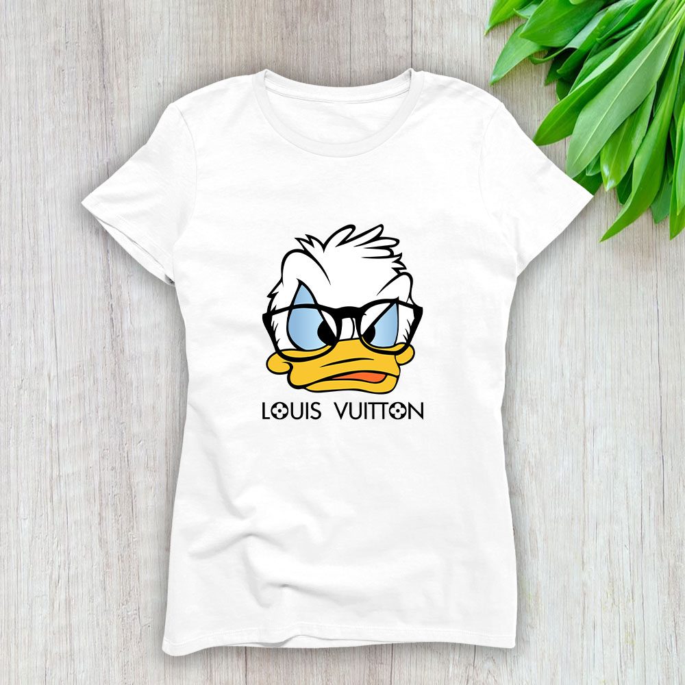 Louis Vuitton Logo Luxury Donald Duck Lady T-Shirt Luxury Tee For Women LDS1623