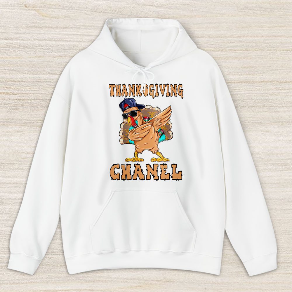 Retro Thanksgiving Turkey Dabbing Chanel Unisex Hoodie TAH19384