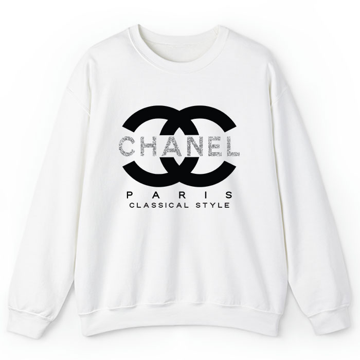 Chanel Paris Classical Style Gitter Logo Crewneck Sweatshirt CSTB0227