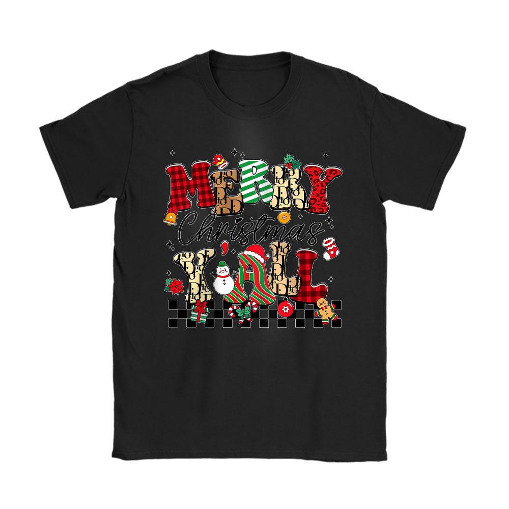 Retro Merry Christmas Dior Unisex T-Shirt Cotton Tee BN19687