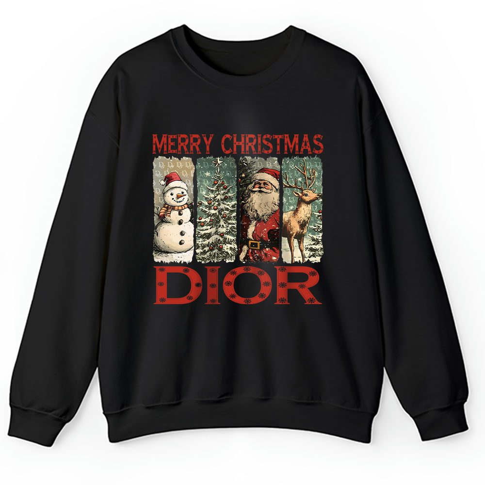 Retro Christmas Santa Claus Dior Unisex Sweatshirt BTN19670