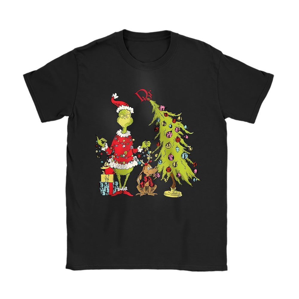 Grinch Christmas Tree Dior Unisex T-Shirt Cotton Tee BN19608