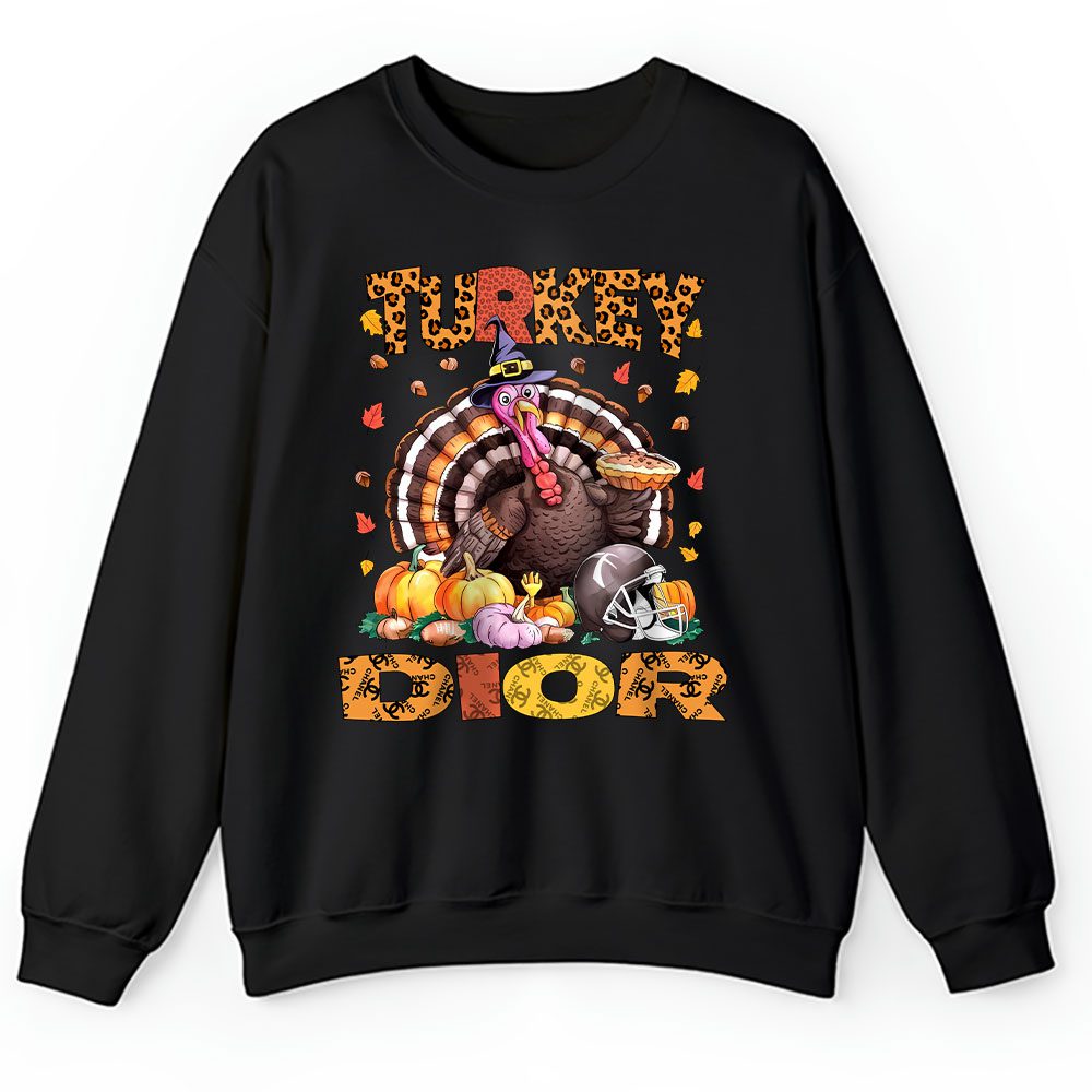 Retro Thanksgiving Turkey Dior Unisex Sweatshirt BTN19540