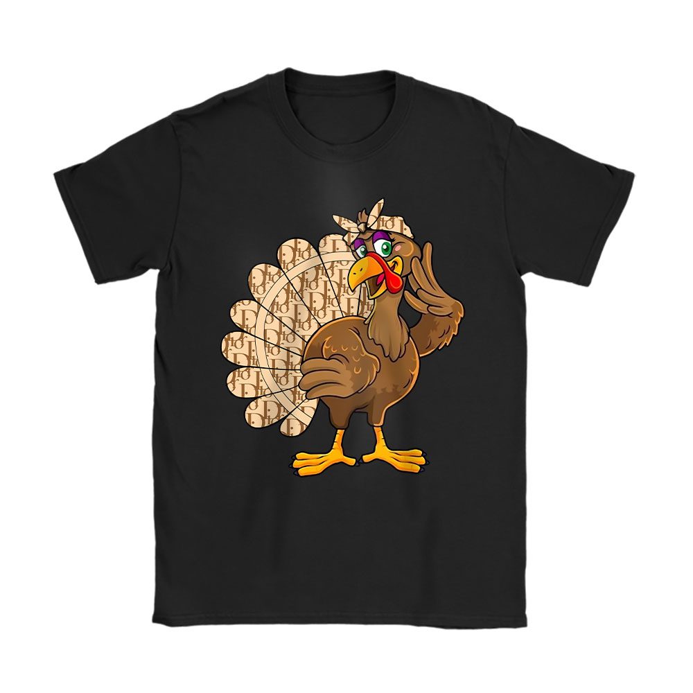 Thanksgiving Turkey Autumn Fall Dior Unisex T-Shirt Cotton Tee BTN18255