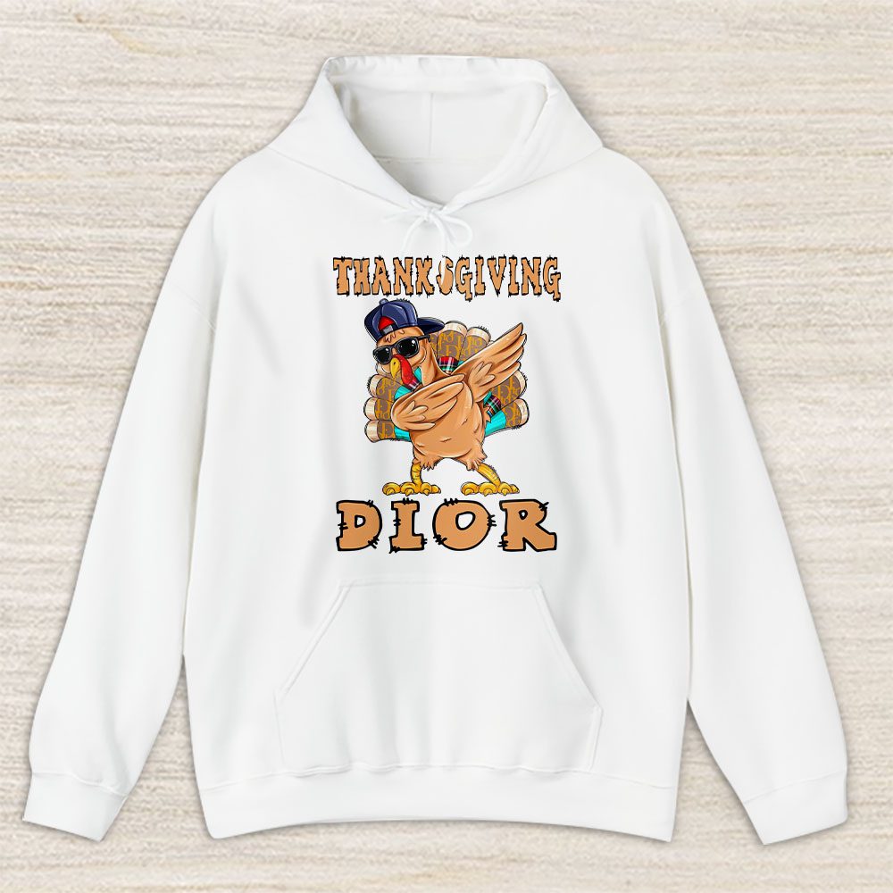 Retro Thanksgiving Turkey Dabbing Dior Unisex Hoodie TAH19386