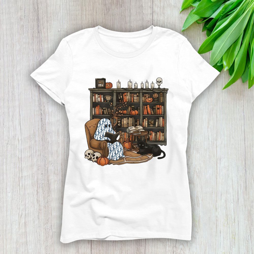 Retro Ghost Reading Books Dior Lady T-Shirt Women BTN17754
