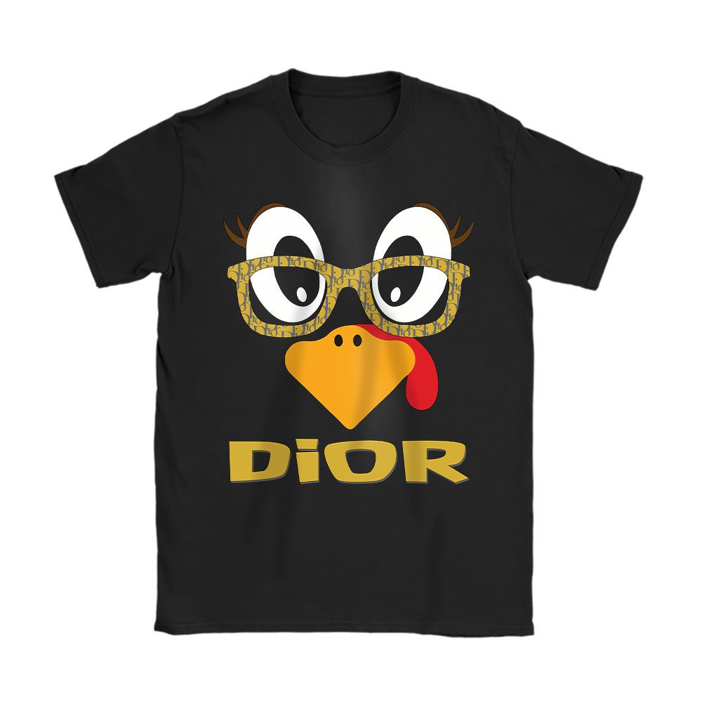 Cute Turkey Fall Thanksgiving Dior Unisex T-Shirt Cotton Tee BTN18191