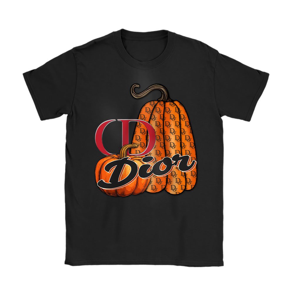 Retro Fall Bundle Pumpkin Thanksgiving Dior Unisex T-Shirt Cotton Tee BTN18219