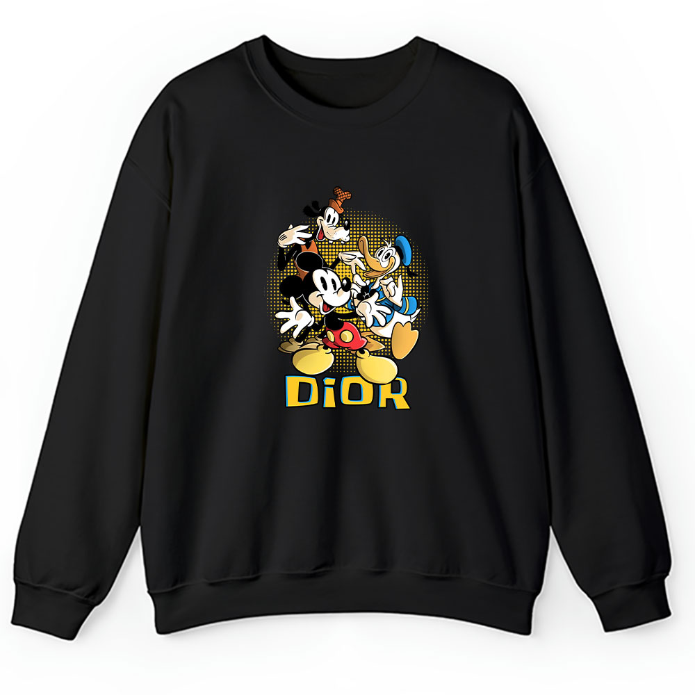 Mickey Mouse Donald Duck Goofy Dior Unisex Sweatshirt BTN8259