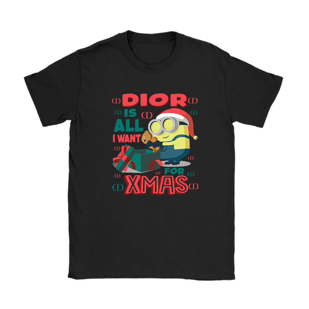 Minions Despicable Me Christmas Dior Brand Unisex T-Shirt Cotton Tee BN6323