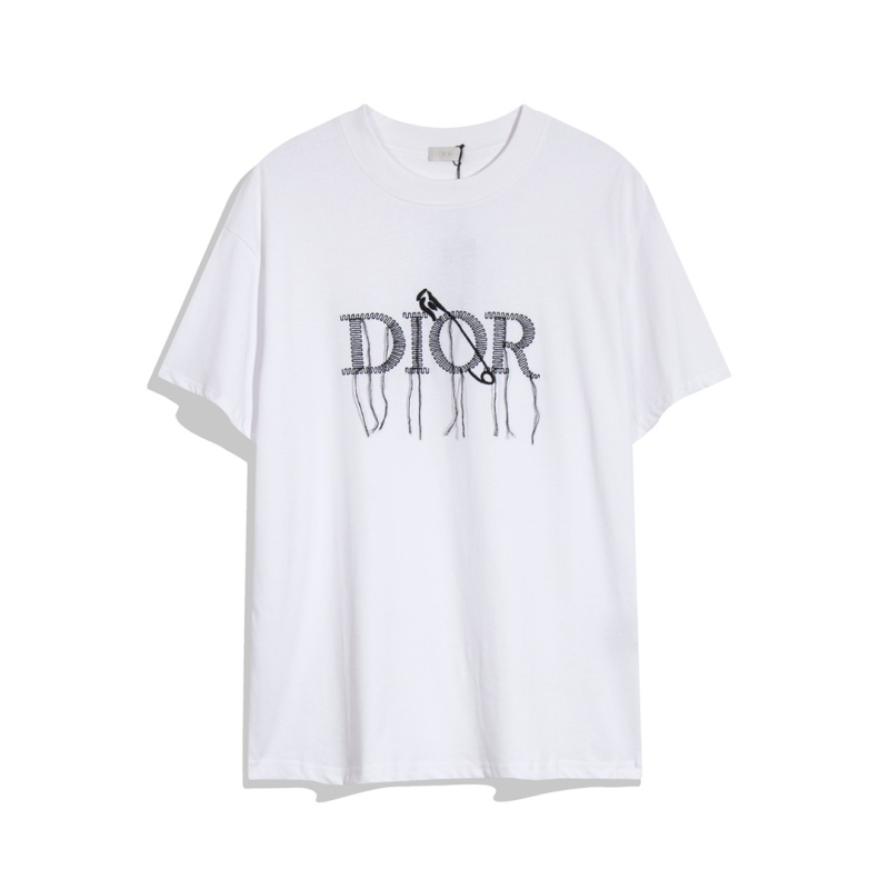 Dior Logo Tee Unisex T-Shirt With Pin FTS042
