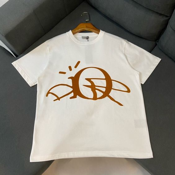 2D Dior Brown Logo Cotton Tee Unisex T-Shirt FTS028