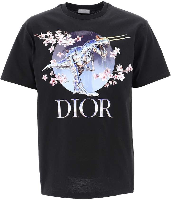 Dior Homme Dior X Sorayama Dinosaur Printed Tee Unisex T-Shirt FTS035