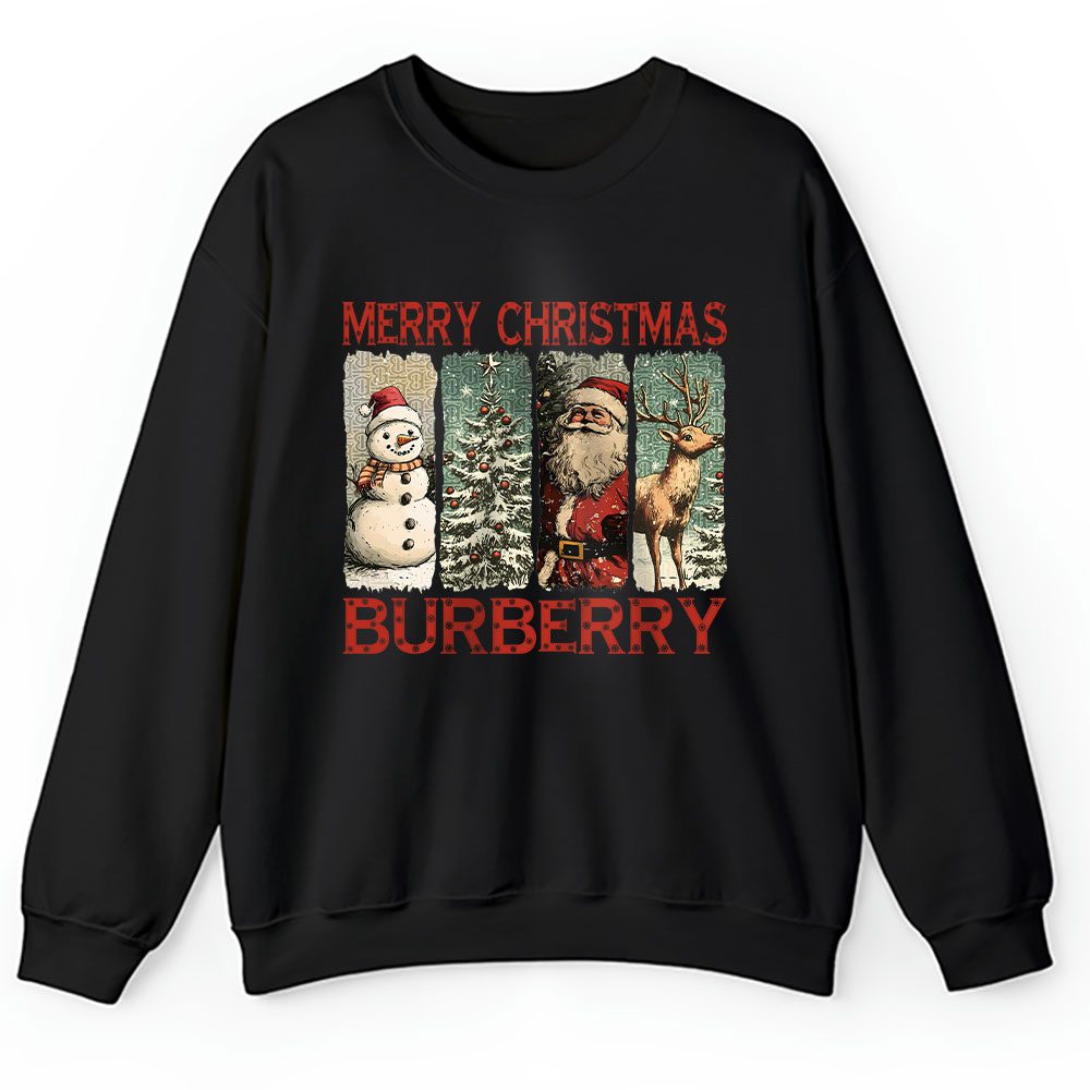 Retro Christmas Santa Claus Burberry Unisex Sweatshirt BTN19664