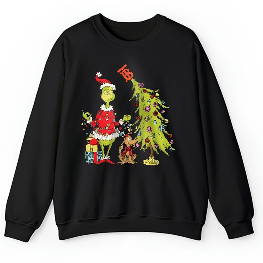 Grinch Christmas Tree Burberry Unisex Sweatshirt BTN19605