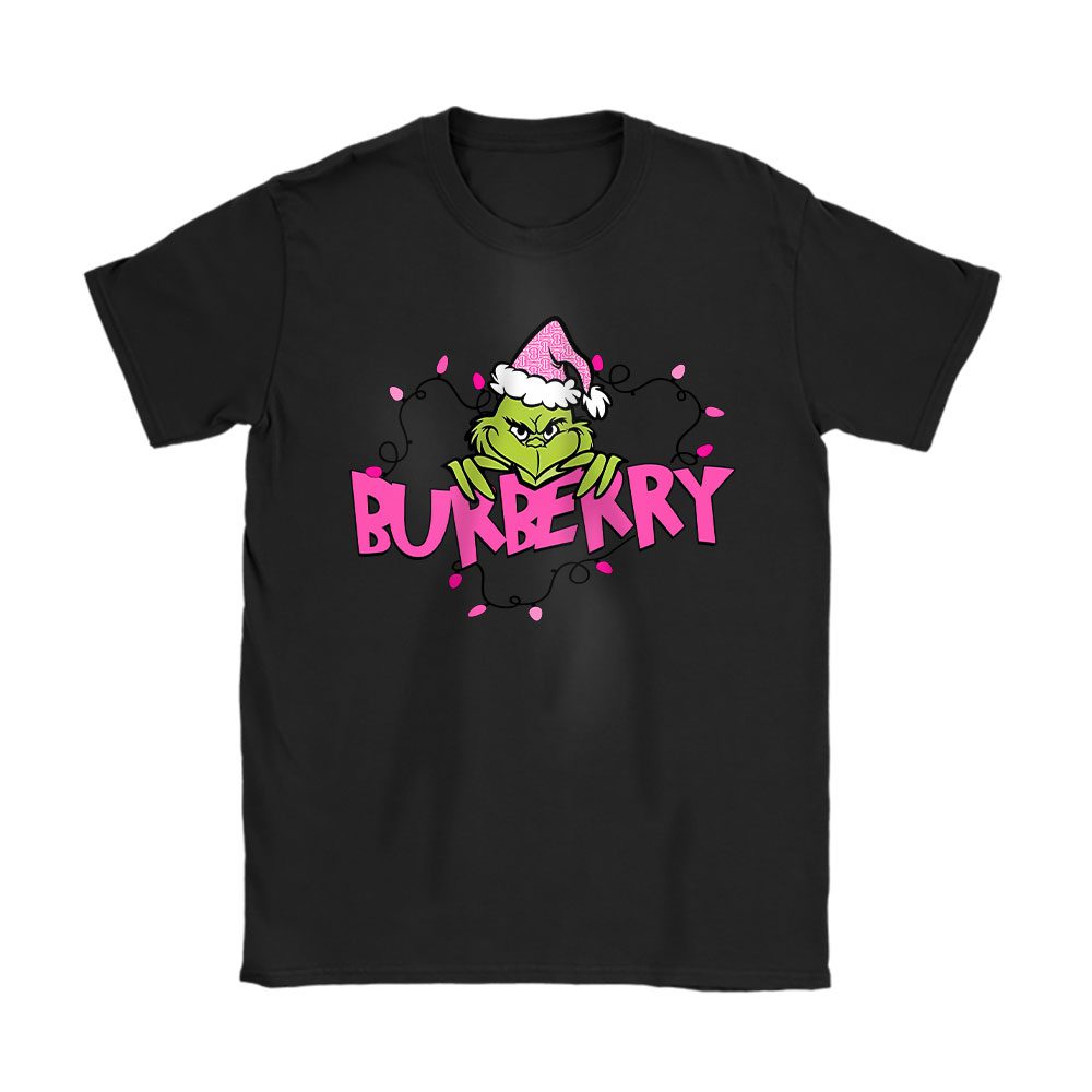 Merry Christmas Grinch Grinchmas Family Holiday Vacation Burberry Unisex T-Shirt Cotton Tee BN19632