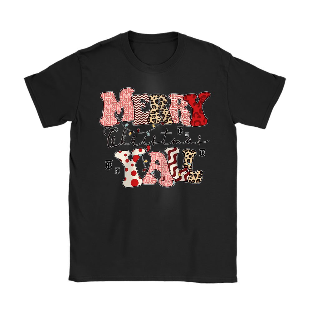 Merry Christmas Burberry Unisex T-Shirt Cotton Tee BN19625