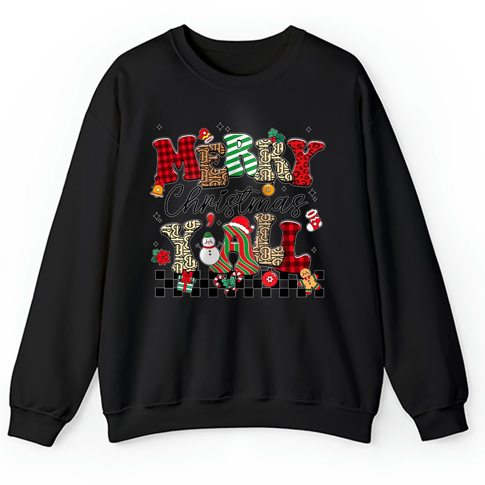 Retro Merry Christmas Burberry Unisex Sweatshirt BTN19684