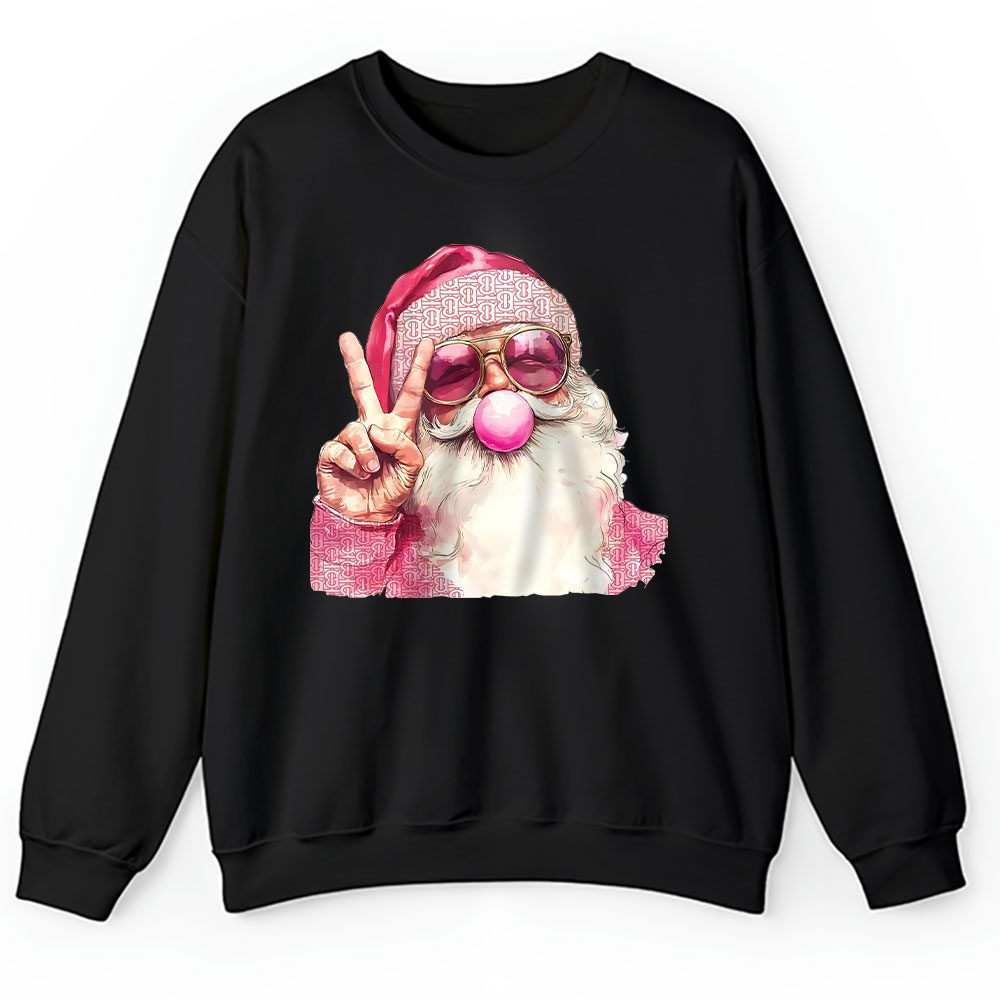 Retro Santa Christmas Blowing Bubble Burberry Unisex Sweatshirt BTN19513