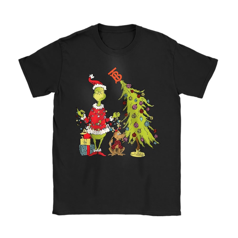 Grinch Christmas Tree Burberry Unisex T-Shirt Cotton Tee BN19605