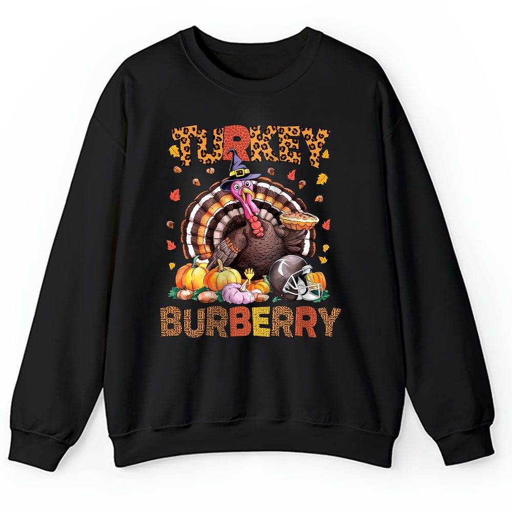 Retro Thanksgiving Turkey Burberry Unisex Sweatshirt BTN19538