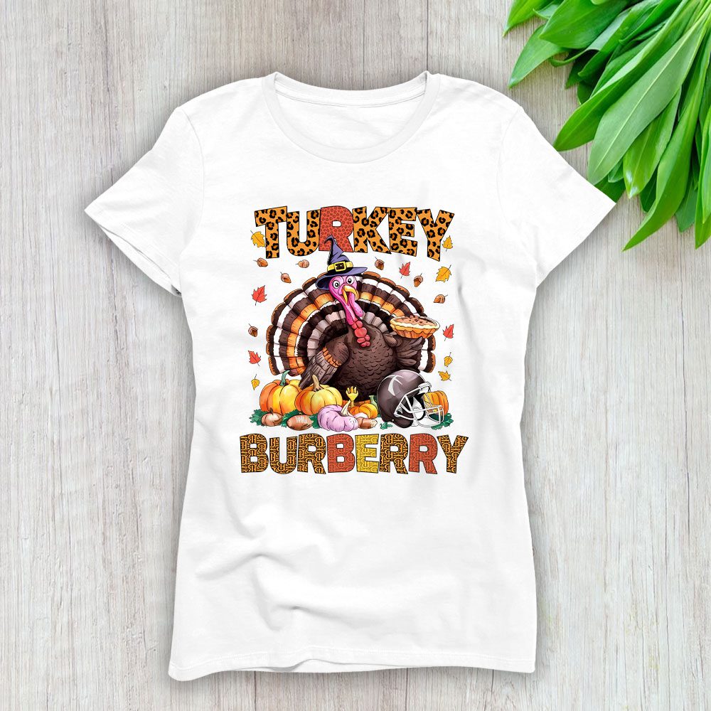 Retro Thanksgiving Turkey Burberry Lady T-Shirt Women BTN19380