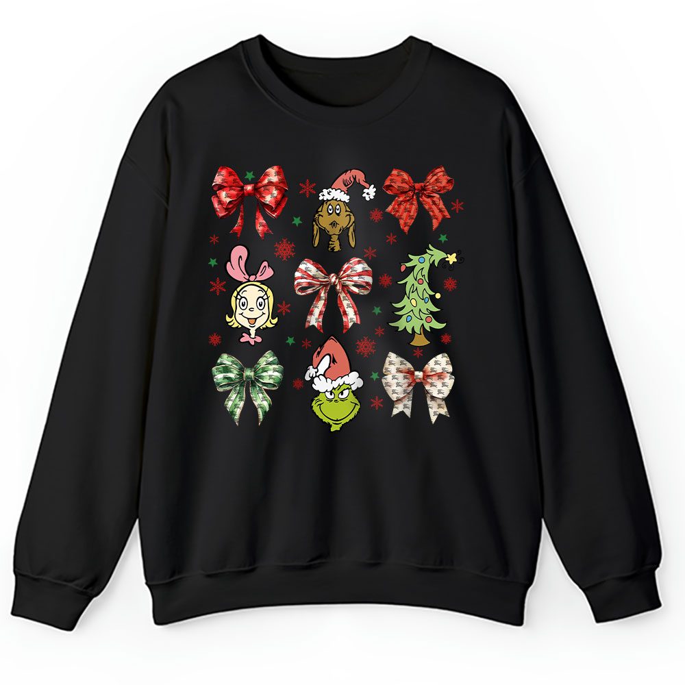 Grinmas Coquette Bow Christmas Season Burberry Unisex Sweatshirt BTN19489