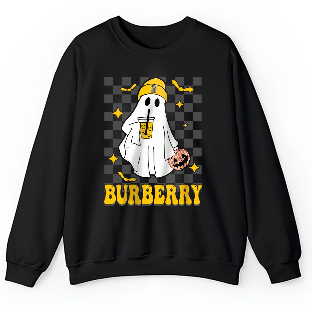 Spooky Season Cute Ghost Halloween Boujee Boojee Burberry Unisex Sweatshirt BTN17098