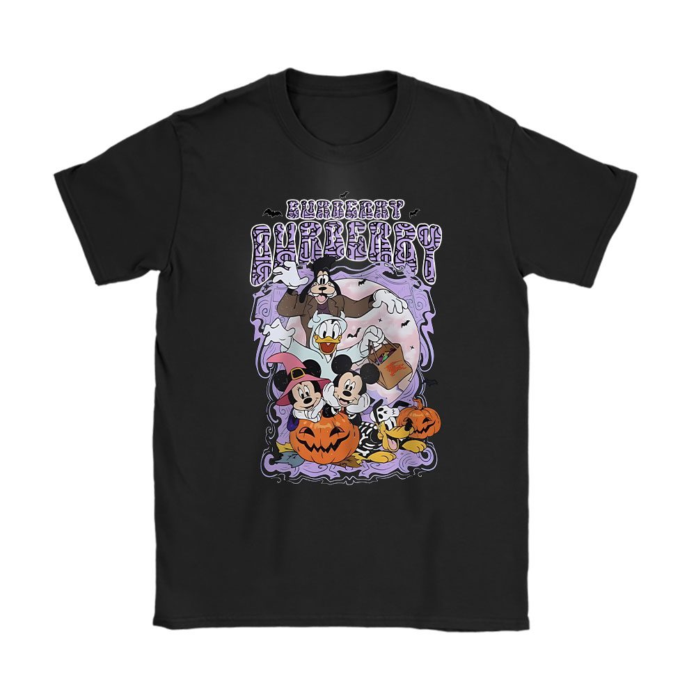 Tis The Season Retro Mickey Ghost Burberry Unisex T-Shirt Cotton Tee BN17101