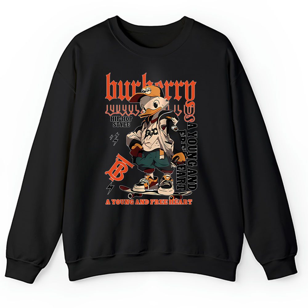 Donald Duck Free Heart Burberry Unisex Sweatshirt BTN16971
